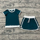 GSD3670Mama and Me Short Sleeve Short Top Skirt Short Cotton Clothes Sets