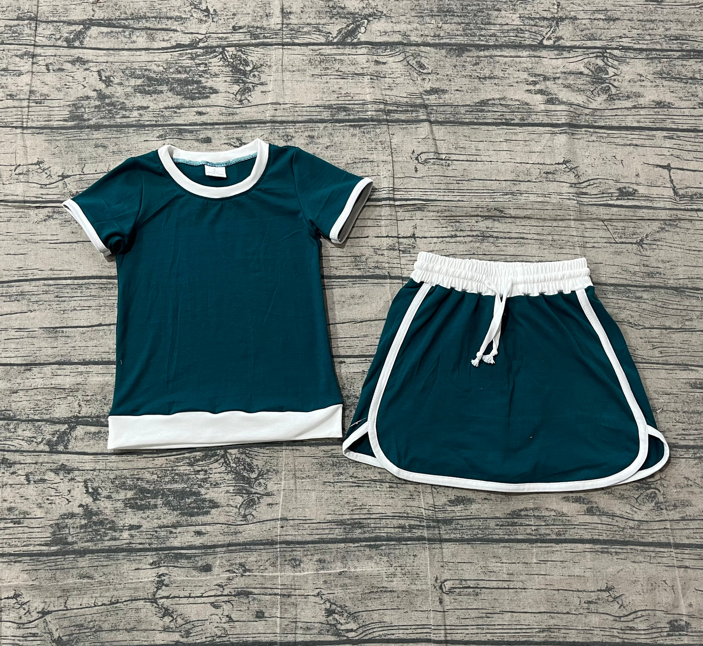 GSD3670Mama and Me Short Sleeve Short Top Skirt Short Cotton Clothes Sets