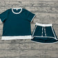 GSD3673Mama and Me Short Sleeve Short Top Skirt Short Cotton Clothes Sets