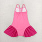 RTS NO MOQ Yoga GSD3688 Baby Girls Pink Strap Yoga Active Shorts Knee Length Dresses