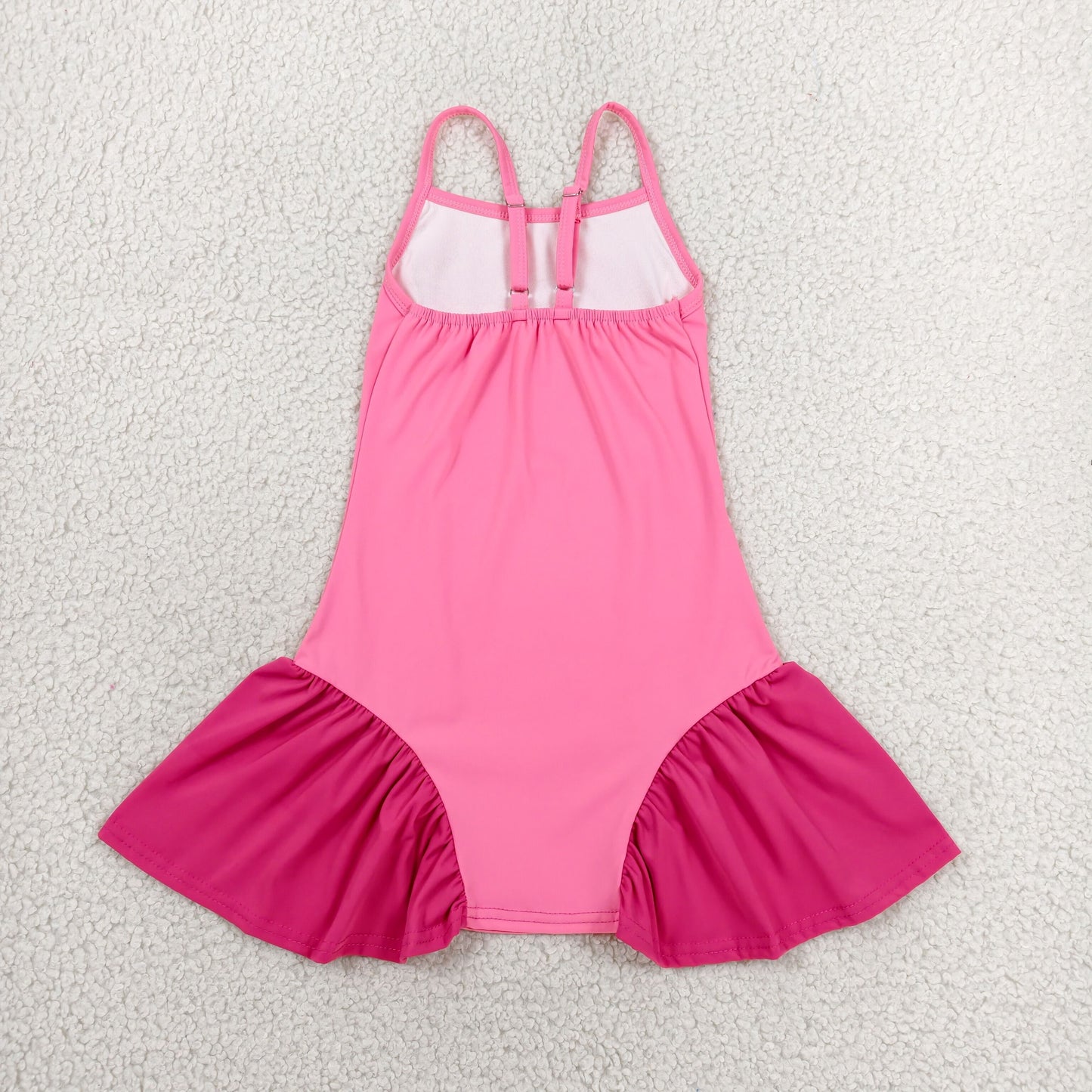 RTS NO MOQ Yoga GSD3688 Baby Girls Pink Strap Yoga Active Shorts Knee Length Dresses