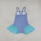 RTS NO MOQ Yoga GSD3693 Baby Girls Blue Strap Yoga Active Shorts Knee Length Dress