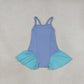 RTS NO MOQ Yoga GSD3693 Baby Girls Blue Strap Yoga Active Shorts Knee Length Dress