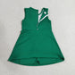 RTS NO MOQ yoga GSD3742 Baby Girls Green Sleeveless Yoga Active Shorts Knee Length Dresses