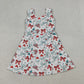 3.31 GSD3750 Baby Girls Popsicle Flag Bows Yoga Active 4th of July Shorts Knee Length Dress