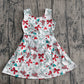 GSD3750Baby Girls Popsicle Flag Bows Yoga Active 4th of July Shorts Knee Length Dress