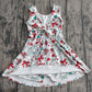 GSD3750Baby Girls Popsicle Flag Bows Yoga Active 4th of July Shorts Knee Length Dress