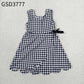 Baby Girls Black Checked Sleeveless Yoga Active Shorts Scallop Knee Length Dresses