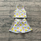 GSD3836Baby Girls Bows Softballs Vests Top Skirt Short Team Yoga Active Clothes Set Preorder