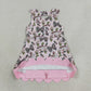 NEW RTS NO MOQ yoga fabric GSD4009 Baby Girls Camo Duck Bow Scallop Trim Knee Length Yoga Dress