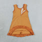 RTS NO MOQ Yoga GSD4127 Baby Girls Sleeveless Orange Yoga Active Short Ruffle Knee Length Dress