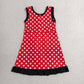 RTS NO MOQ Yoga GSD4128 Baby Girls Sleeveless Polka Dots Yoga Active Short Knee Length Dress