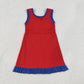 RTS NO MOQ yoga fabric cotton GSD4132 Baby Girls Black Red Sleeveless Scallop Trim Yoga Dress
