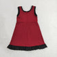 RTS NO MOQ yoga GSD4135 Baby Girls Sleeveless Maroon Black Yoga Active Short Knee Length Dress