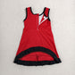 RTS NO MOQ Yoga GSD4146 Baby Girls Red Black Sleeveless Yoga Active Short Knee Length Dress