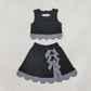 NEW RTS NO MOQ Yoga GSD4176 Baby Girls Sleeveless Vest Top Skirt Shorts Yoga Active Scallop Clothes Sets