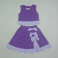 RTS NO MOQ Sibling yoga Baby Girls Solid Vest Bows Skirt Short Yoga Active Scallop Clothes Set