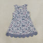 NEW RTS NO MOQ yoga fabric GSD4226 Baby Girls Light Gray Camo Scallop Knee Length Dress