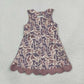 NEW RTS NO MOQ yoga fabric GSD4227 Baby Girls Sleeveless Khaki Camo Yoga Active Short Scallop Bows Knee Length Dress
