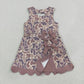 NEW RTS NO MOQ yoga fabric GSD4227 Baby Girls Sleeveless Khaki Camo Yoga Active Short Scallop Bows Knee Length Dress