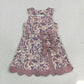 NEW RTS NO MOQ yoga fabric GSD4227 Baby Girls Sleeveless Khaki Camo Yoga Active Short Scallop Bows Knee Length Dress