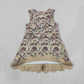 NEW RTS NO MOQ yoga fabric GSD4228 Baby Girls Southern Khaki Camo Yoga Active Short Scallop Bows Knee Length Dress
