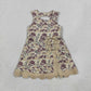 NEW RTS NO MOQ yoga fabric GSD4228 Baby Girls Southern Khaki Camo Yoga Active Short Scallop Bows Knee Length Dress