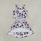 RTS NO MOQ Yoga GSD4289 Baby Girls Cartoon Mouse Ghosts Vest Skirt Short Yoga Active Clothes Set