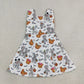 RTS NO MOQ yoga GSD4291 Baby Girls Cartoon Mouses Pumpkins Boo Halloweens Yoga Active Short Dress