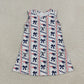 NEW RTS NO MOQ milk silk GSD4293 Baby Girls Sleeveless Bows Patriots Stripe Team Knee Length Dress