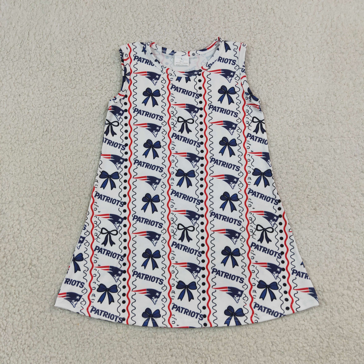 RTS NO MOQ Sibling milk silk Baby Girls Patriots Bows Stripe Top Pockets Short Team Scallop Clothes Sets Dress
