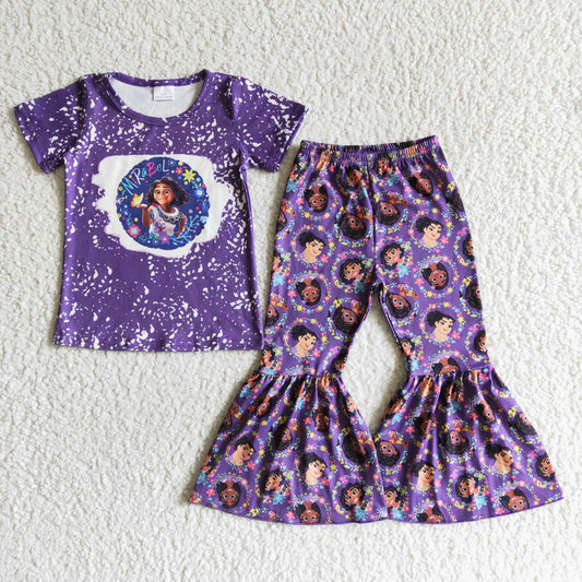 Purple cartoon set