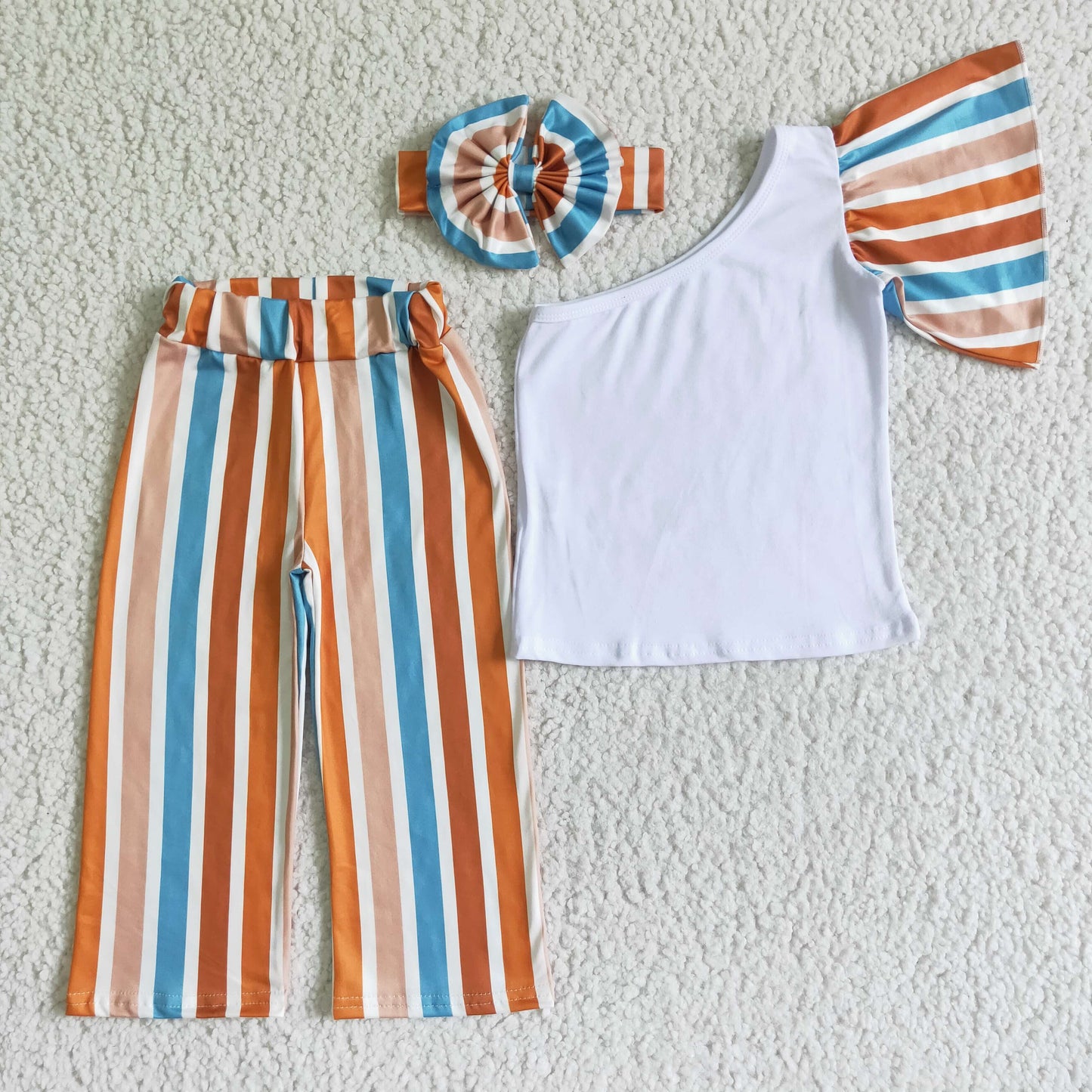 GSPO0076 Striped short-sleeved trousers suit