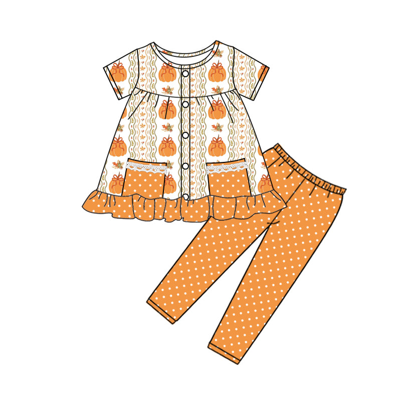 4.25GSPO2022 Pumpkin Pocket Girls Bow Suit