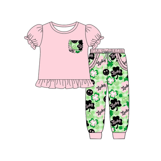 X927 gspo2090 Four-Leaf Clover Pink Set
