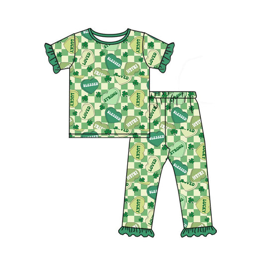 X927 GSPO2091 Four-Leaf Clover Green Set