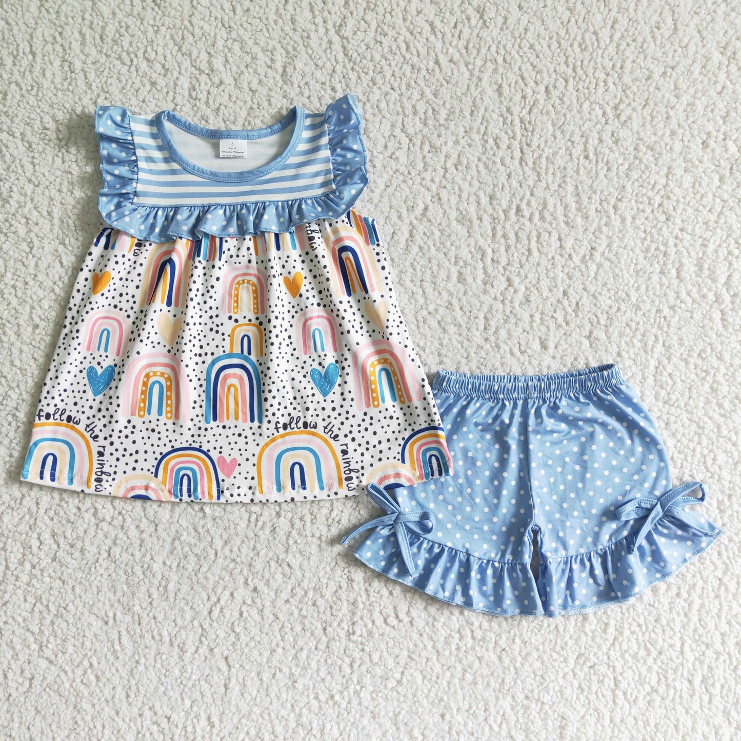 GSSO0028 blue girl summer suit