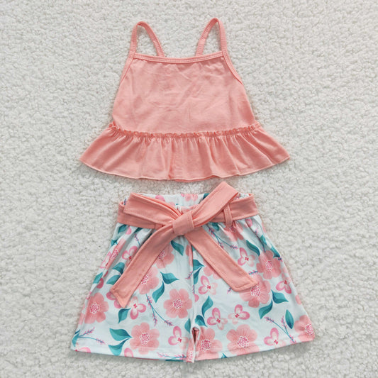 GSSO0196 Pink short sleeve shorts suit