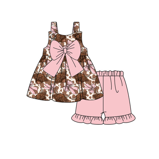 GSSO2086 Pink Bow Suspender Set