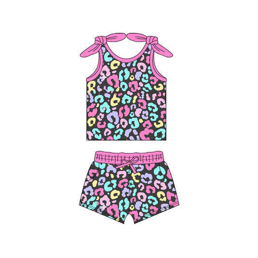 GSSO2141 leopard print two piece suit