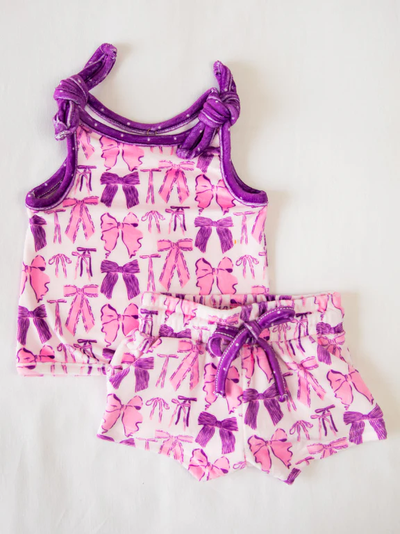 3.3GSSO2207 Purple Bow Set