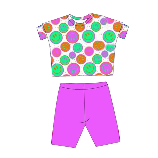 3.3GSSO2211 Flower pink two-piece set