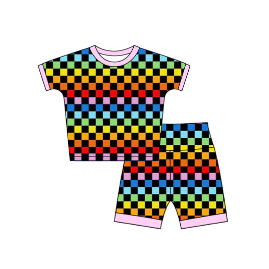 GSSO2231 Colorful Plaid Summer Suit