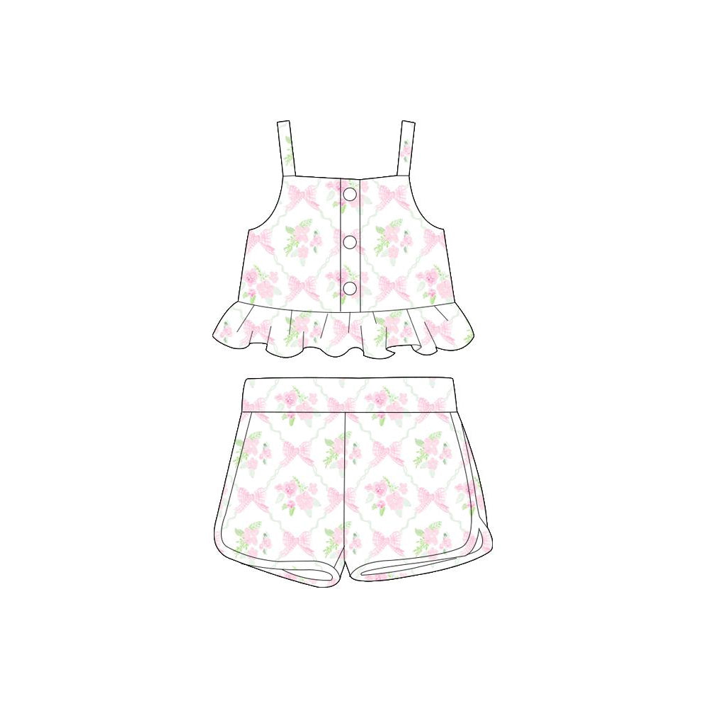3.7GSSO2263 flower suspender dress