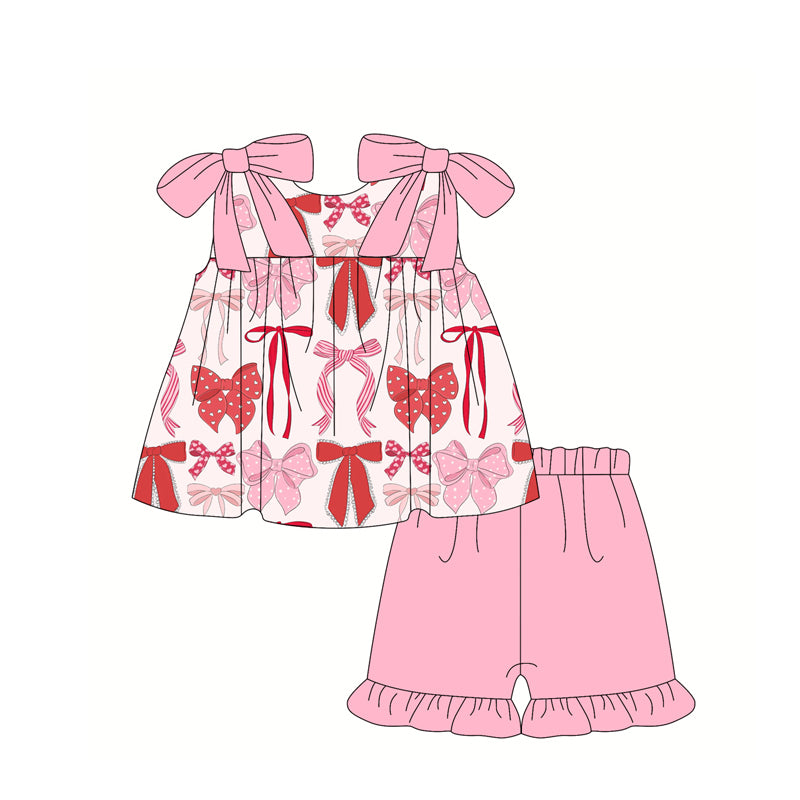 3.12GSSO2279 Red bow short sleeves