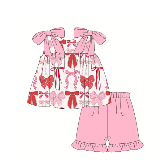 3.12GSSO2279 Red bow short sleeves
