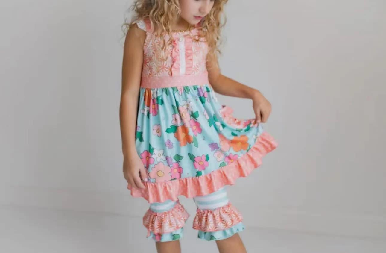 3.12GSSO2291 Flower Stripe Suit