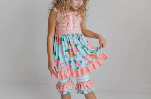 3.12GSSO2291 Flower Stripe Suit