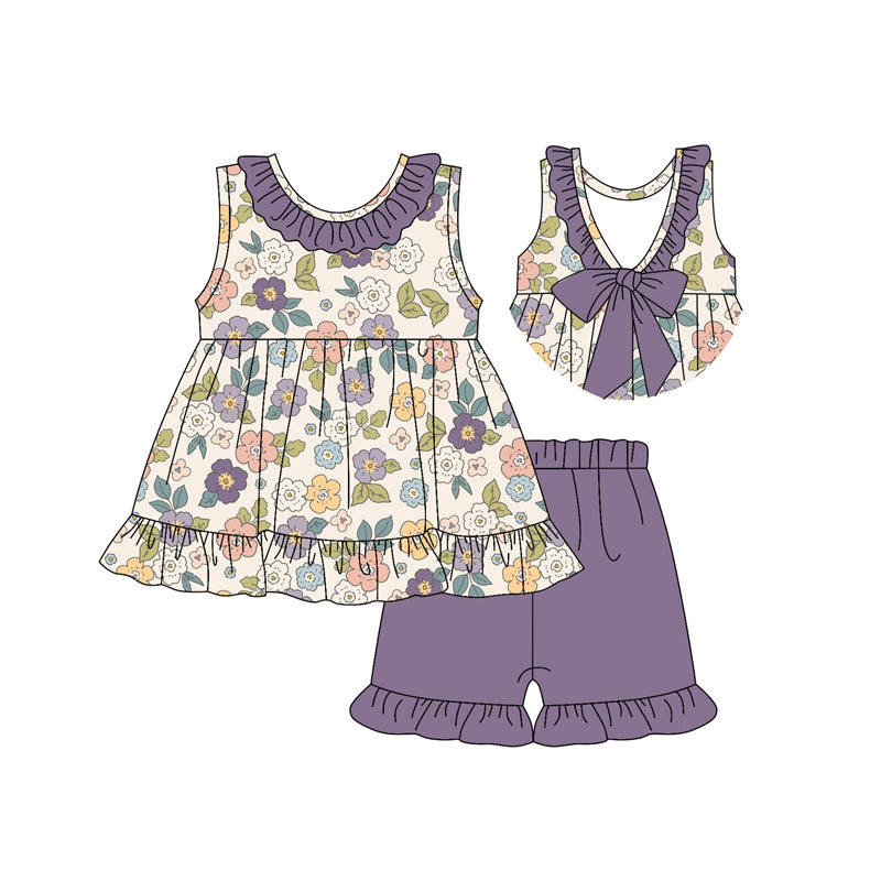 3.8GSSO2325 Purple Flower Set