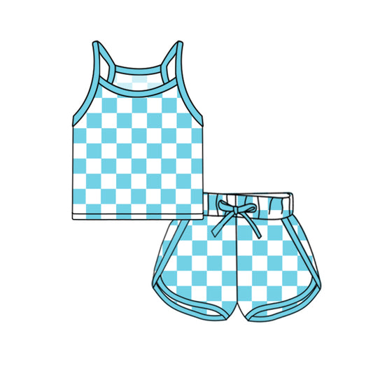3.3GSO2332 Green Plaid Set
